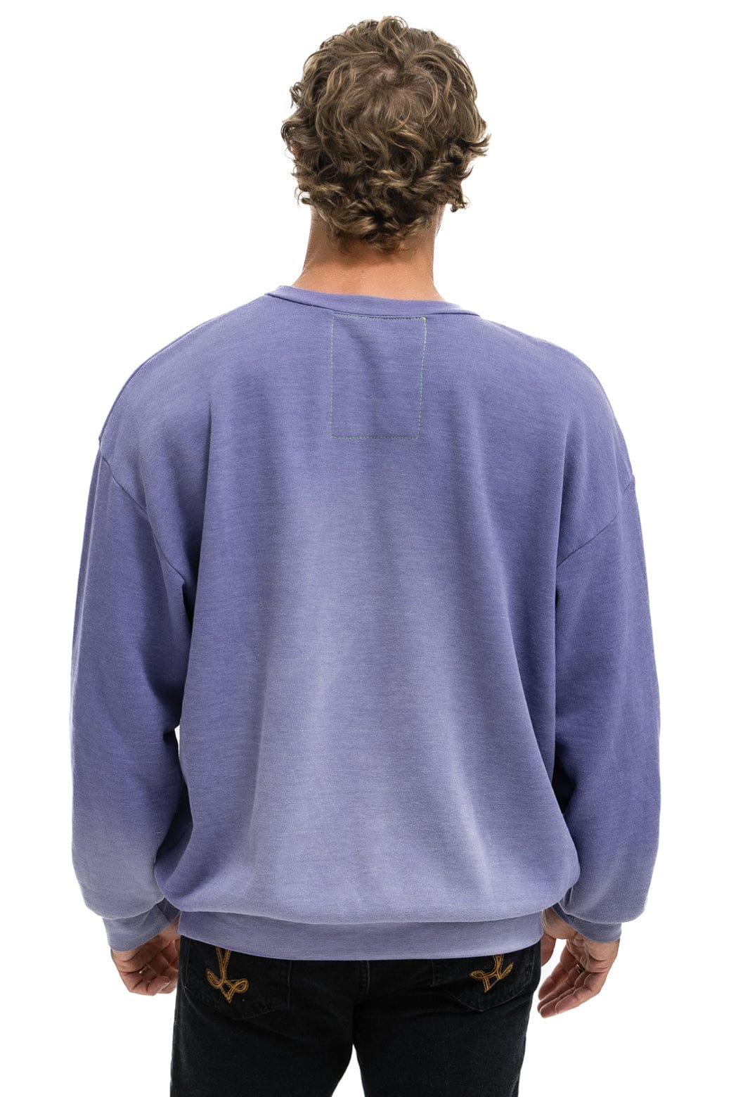 CALIFORNIA SKIER PATCH RELAXED CREW SWEATSHIRT - FADED GRAPE - Image 8