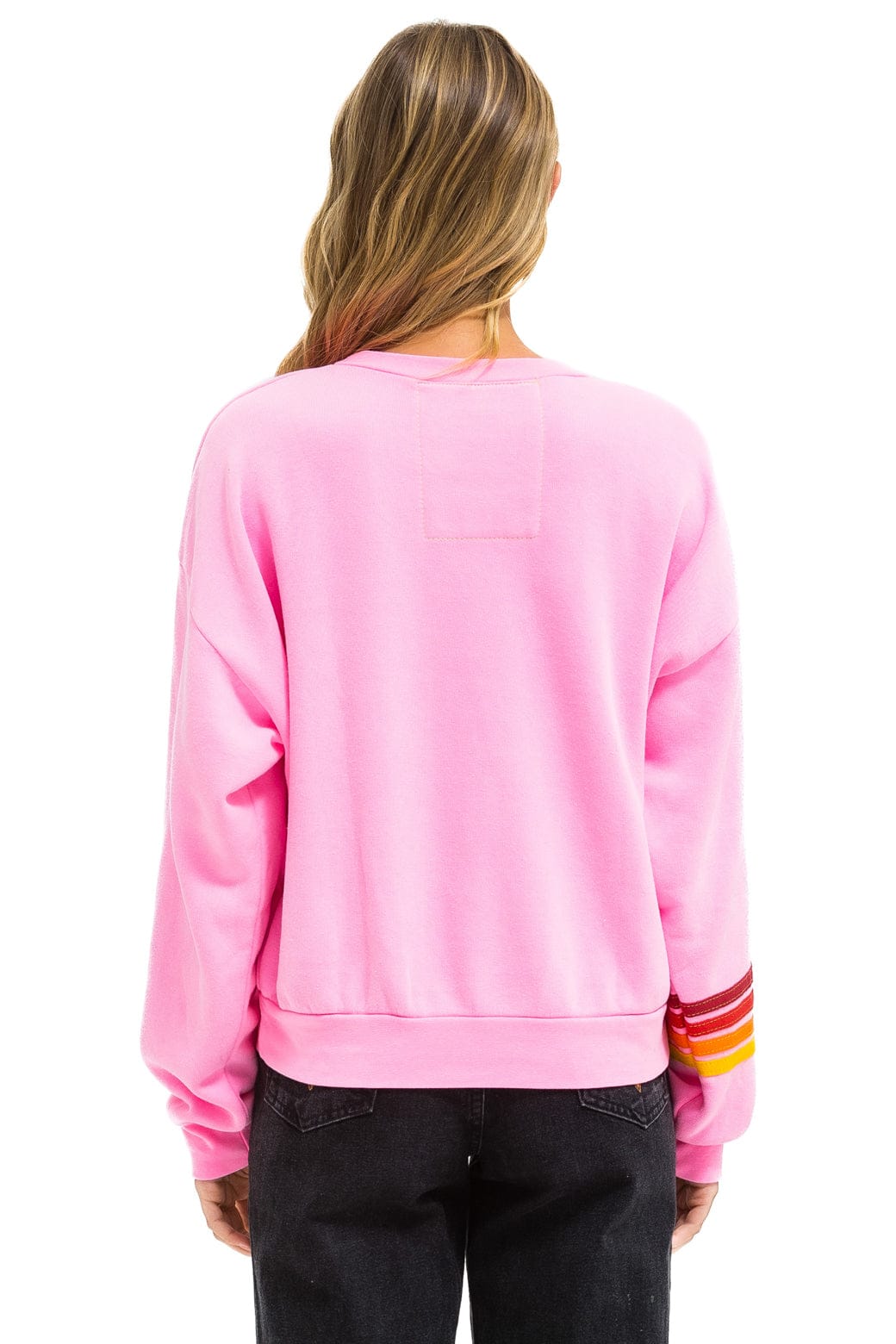 UNIVERSITY OF TEXAS RUGBY STITCH CREW SWEATSHIRT RELAXED - NEON PINK - Image 3