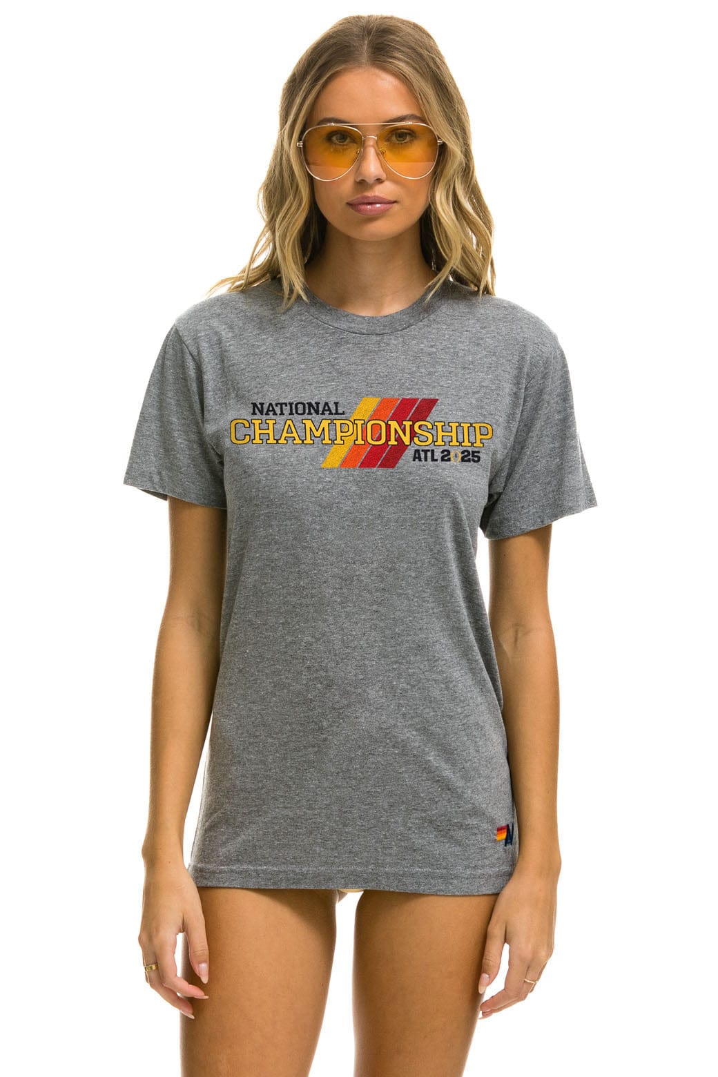 CFP NATIONAL CHAMPIONSHIP 2025 CREW TEE SHIRT - HEATHER GREY - Image 2