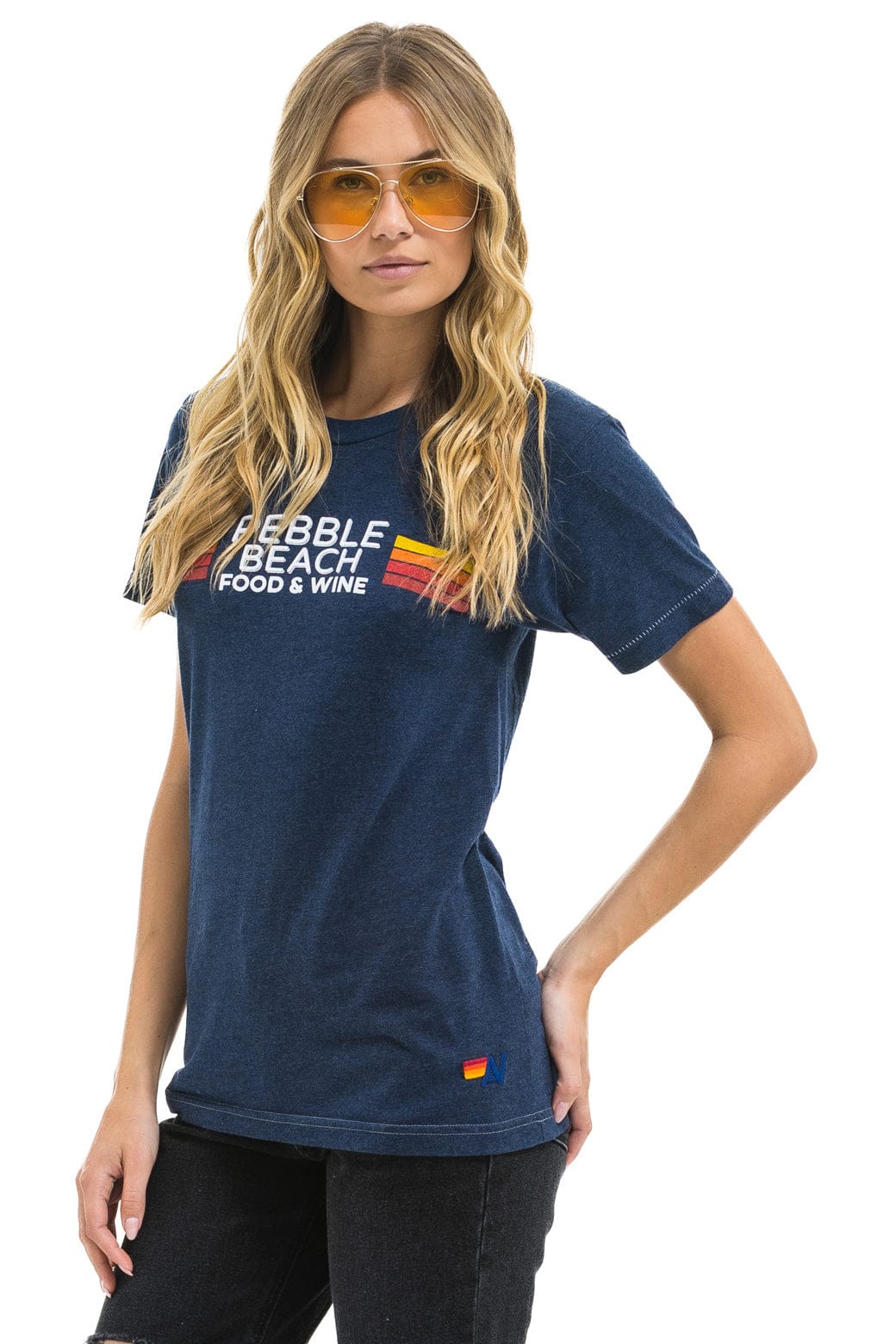 PEBBLE BEACH FOOD & WINE 2025 UNISEX CREW TEE - NAVY - Image 2