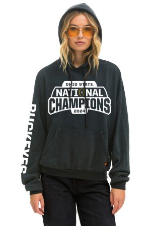 OHIO STATE CFP CHAMPIONS 2025 RELAXED PULLOVER HOODIE - CHARCOAL