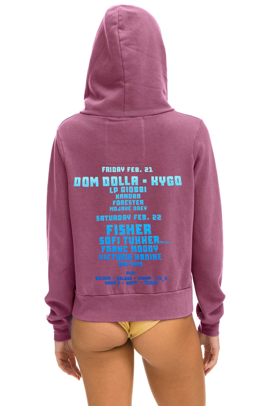 PALM TREE FESTIVAL ASPEN 2025 ZIP HOODIE - BERRY - Image 3