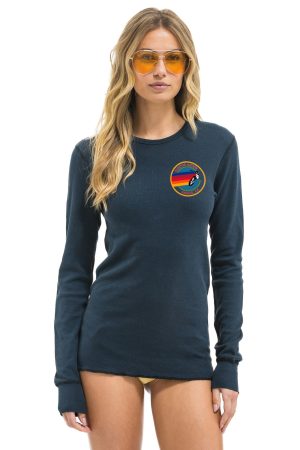 AVIATOR NATION VENICE THERMAL - CHARCOAL