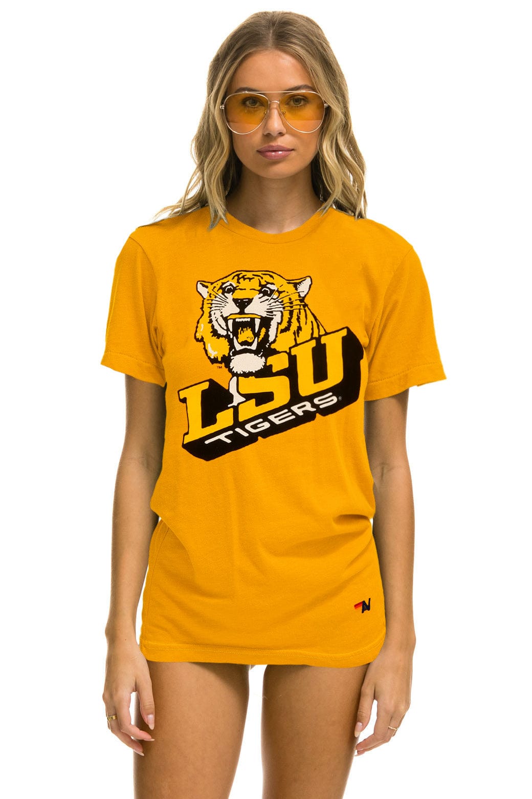 LSU BOLT CREW TEE SHIRT - GOLD