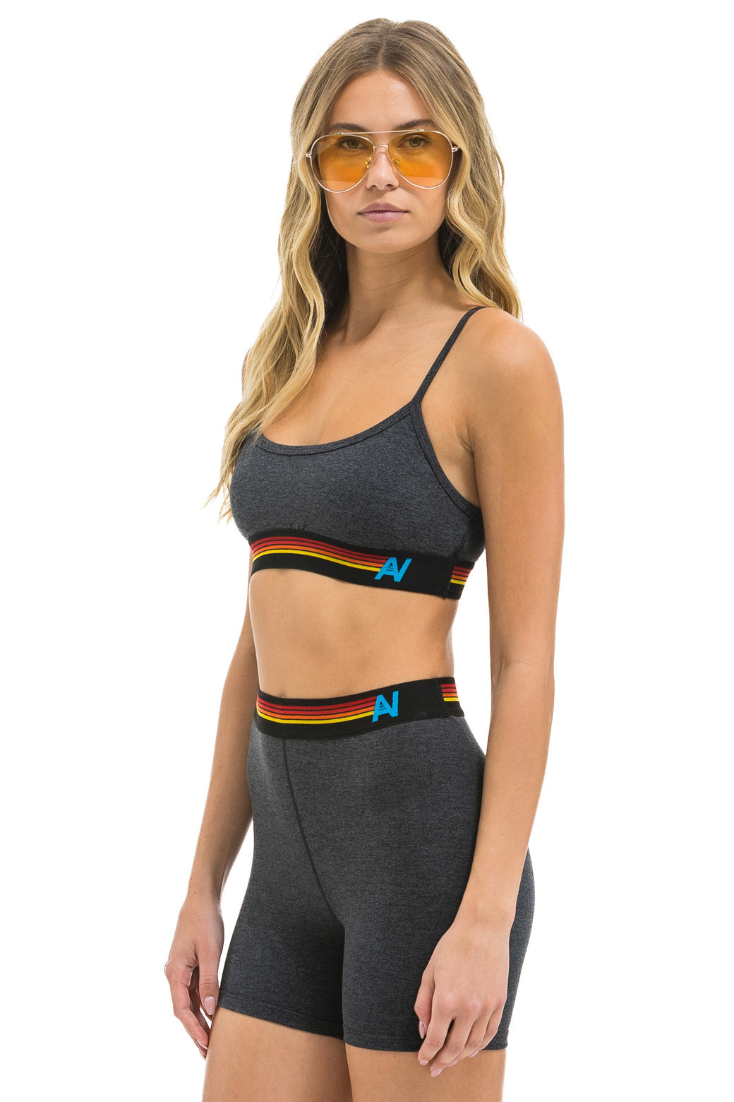 LOGO ADJUSTABLE BRALETTE - CHARCOAL - Image 2