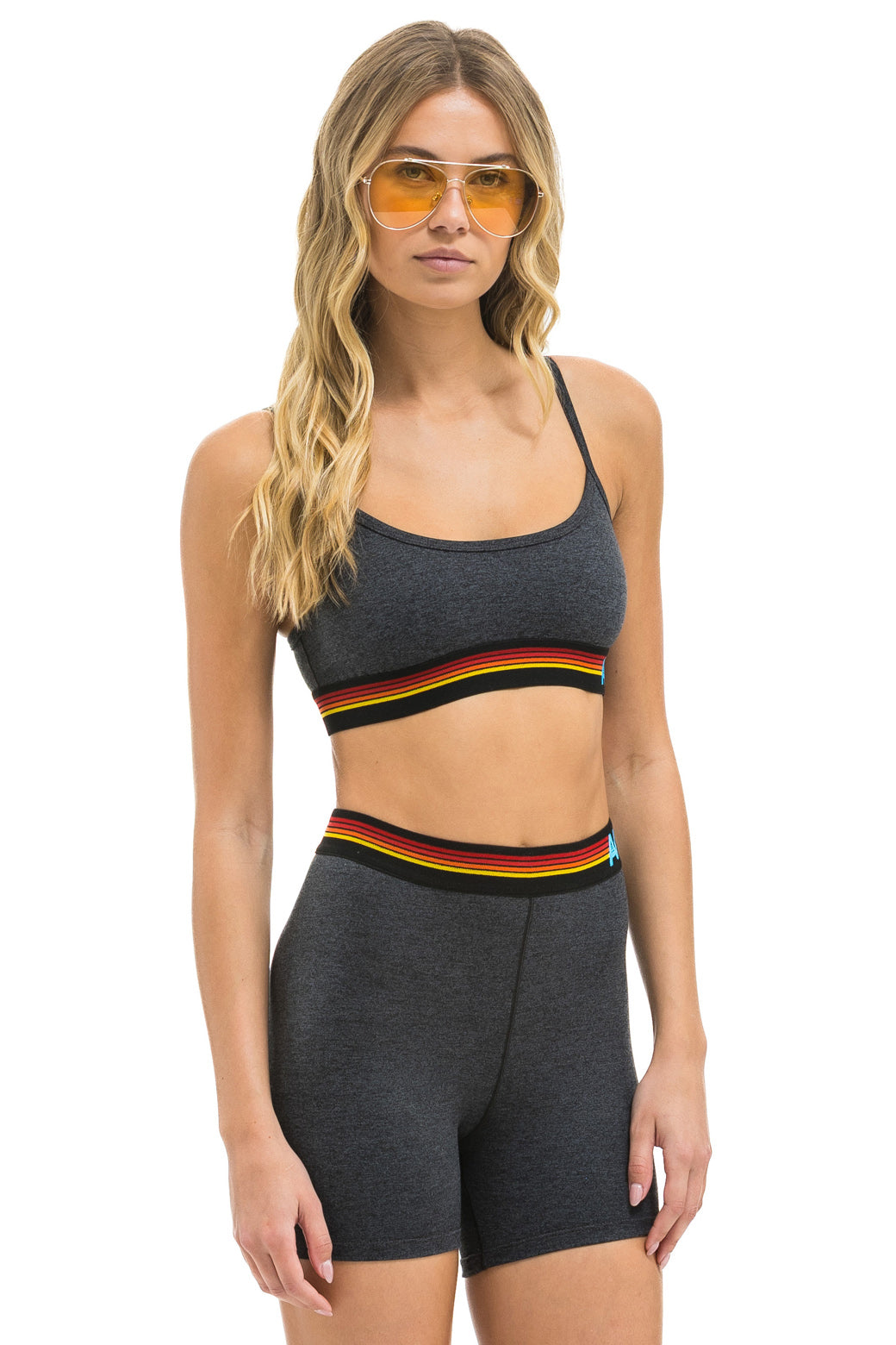 LOGO ADJUSTABLE BRALETTE - CHARCOAL - Image 4