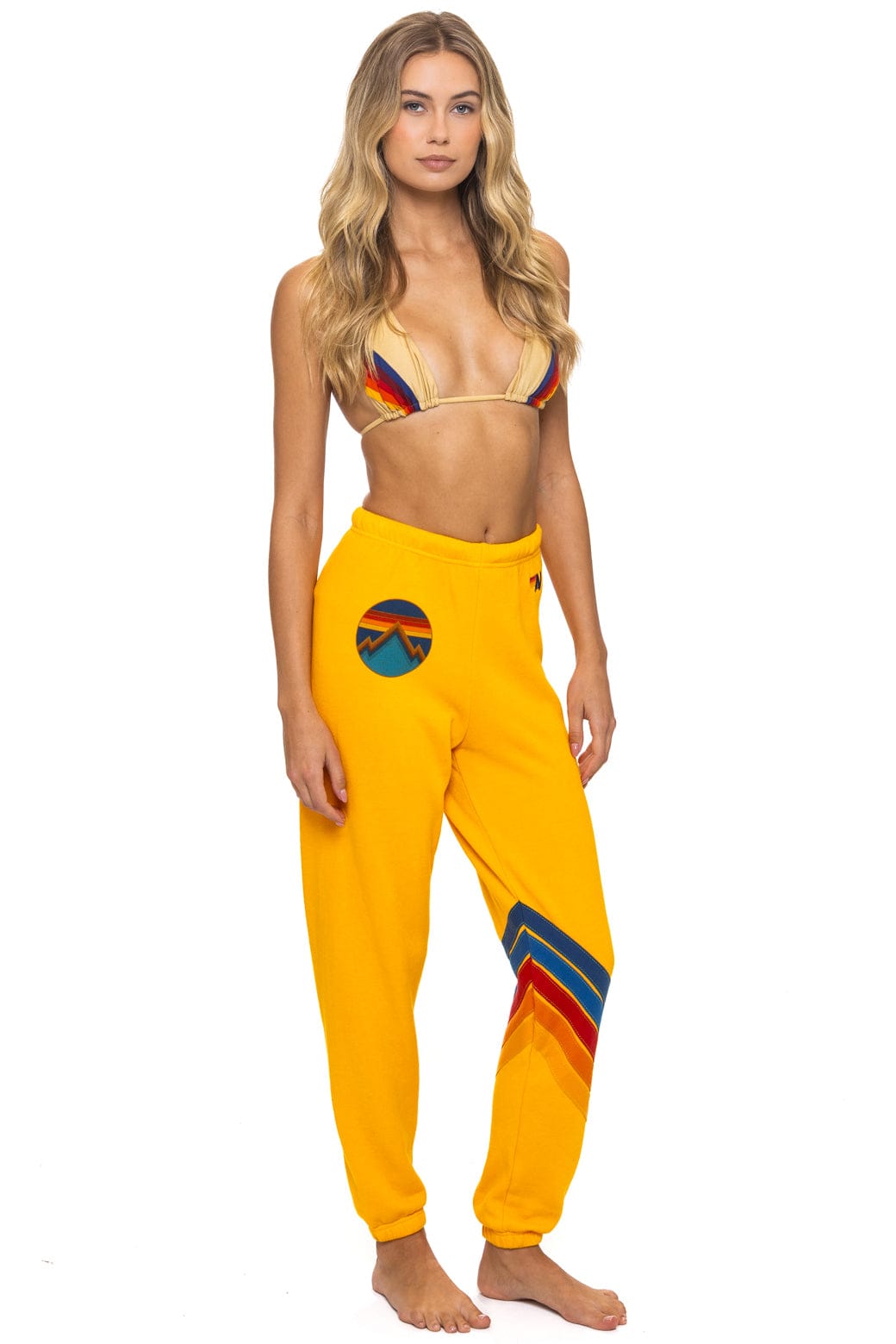 ALL SEASONS CIRCLE CHEVRON SWEATPANTS - GOLD - Image 3