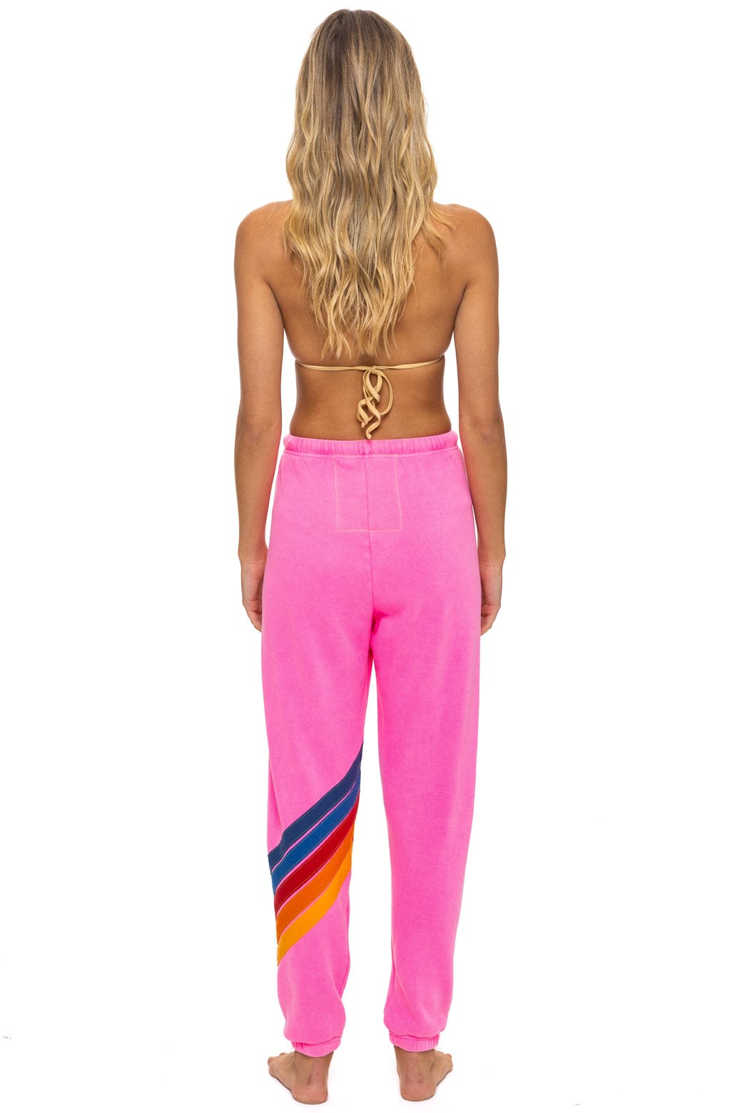 ALL SEASONS CIRCLE CHEVRON SWEATPANTS - NEON PINK - Image 6