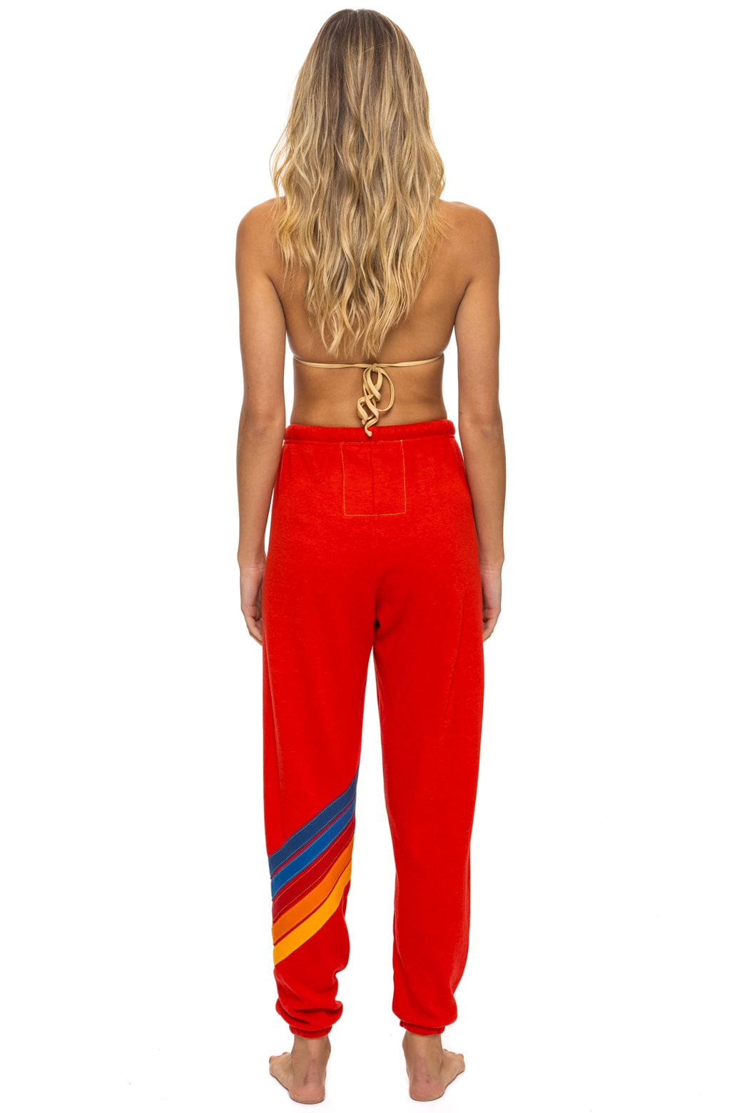 ALL SEASONS CIRCLE CHEVRON SWEATPANTS - RED - Image 6