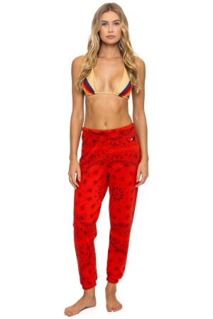 BANDANA SWEATPANTS - RED