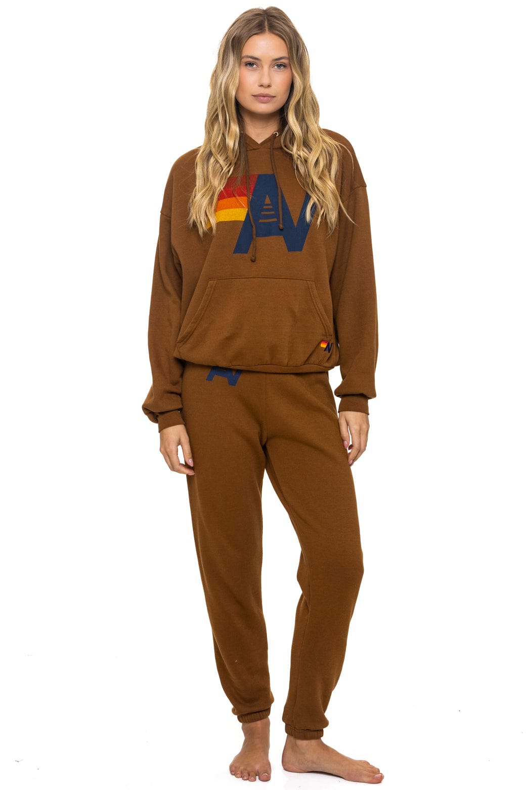 LOGO PULLOVER RELAXED HOODIE - CINNAMON - Image 12