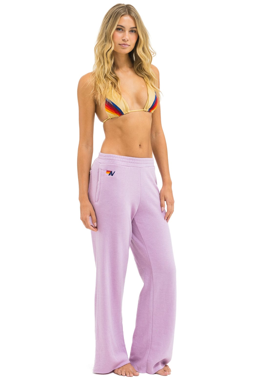 WIDE LEG POCKET SWEATPANTS - MAUVE - Image 2