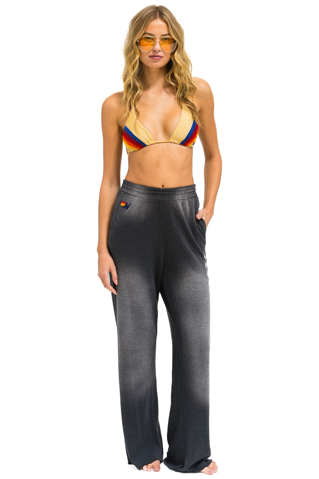 AN 3D WIDE LEG POCKET SWEATPANTS - FADED SMOKE - Image 2