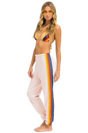 5 STRIPE SWEATPANTS - LIGHT PINK