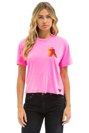 PHILLIES AVIATOR NATION BOYFRIEND TEE - NEON PINK