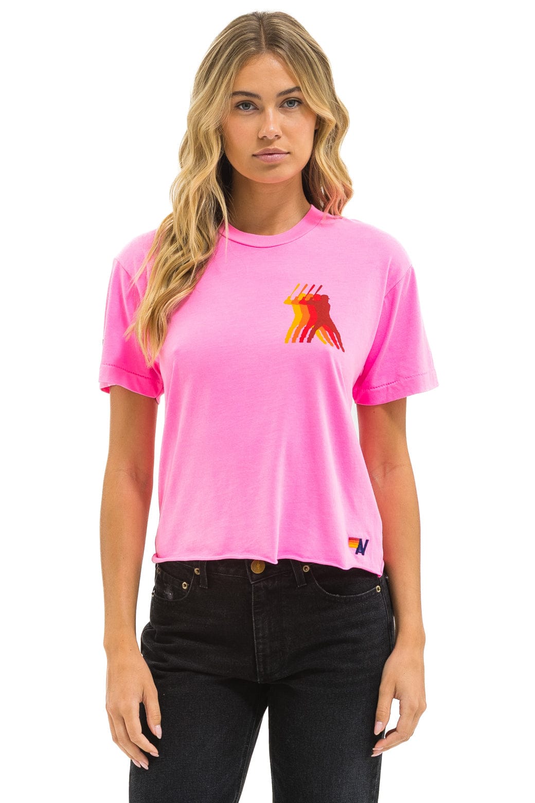 PHILLIES AVIATOR NATION BOYFRIEND TEE - NEON PINK