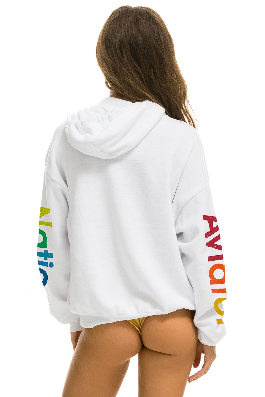 AVIATOR NATION ASPEN RELAXED PULLOVER HOODIE - WHITE - Image 3