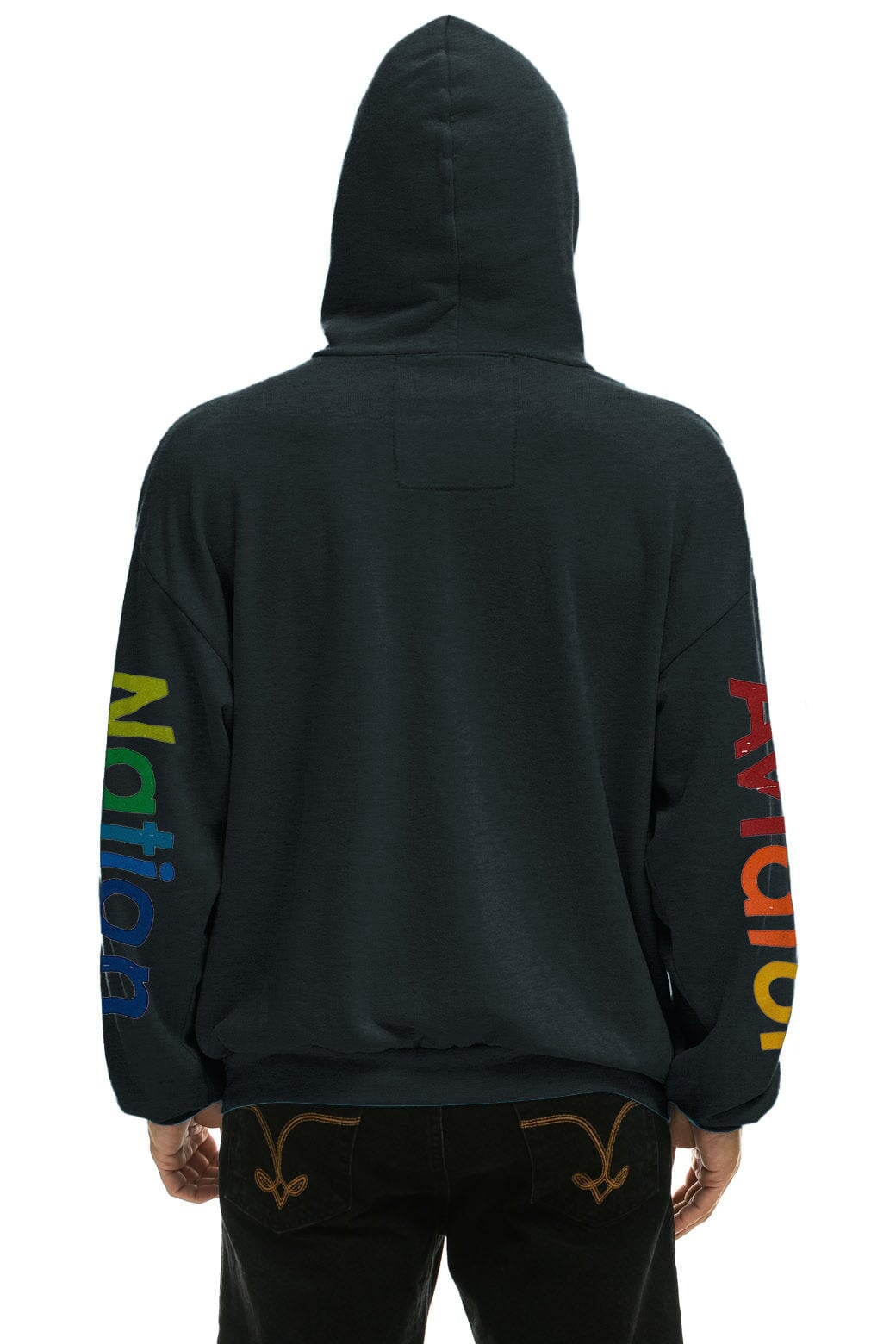 AVIATOR NATION HAIGHT ASHBURY RELAXED PULLOVER HOODIE - CHAROCAL - Image 4