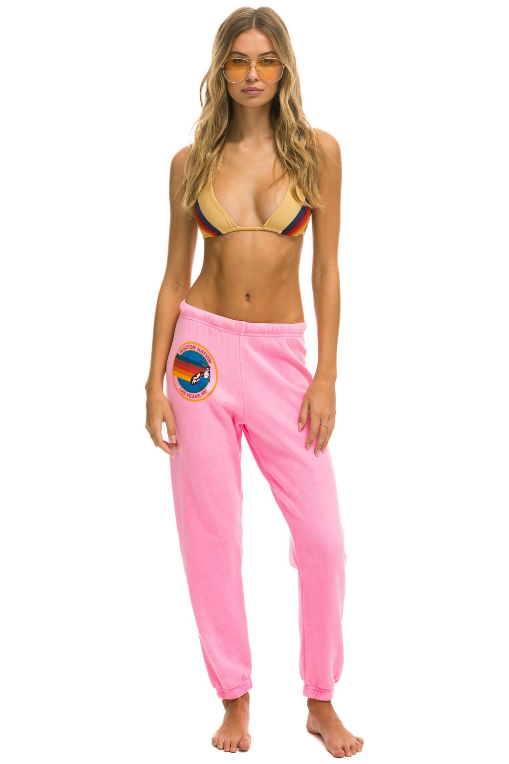 AVIATOR NATION LAS VEGAS SWEATPANT - NEON PINK
