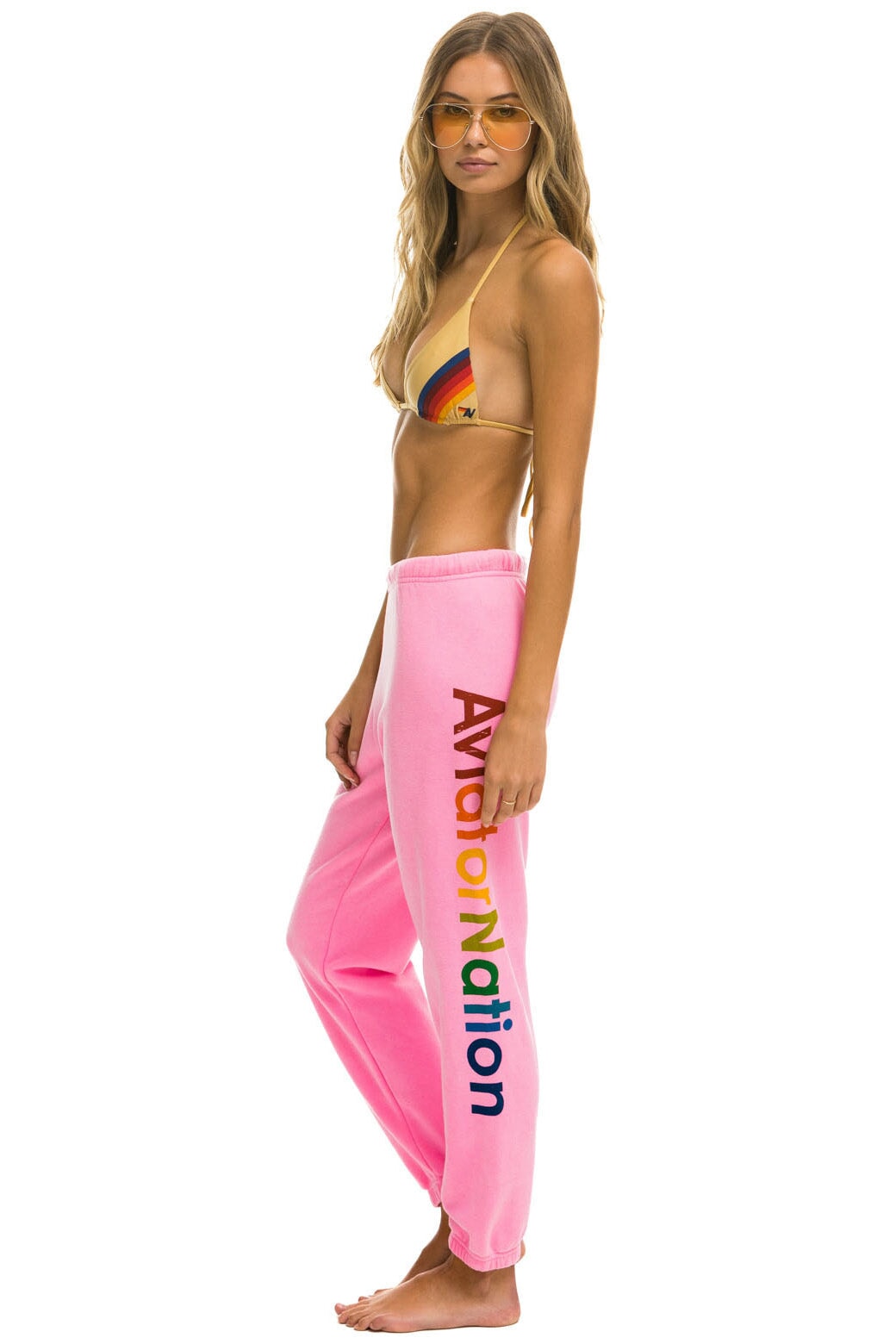 AVIATOR NATION LAS VEGAS SWEATPANT - NEON PINK - Image 2