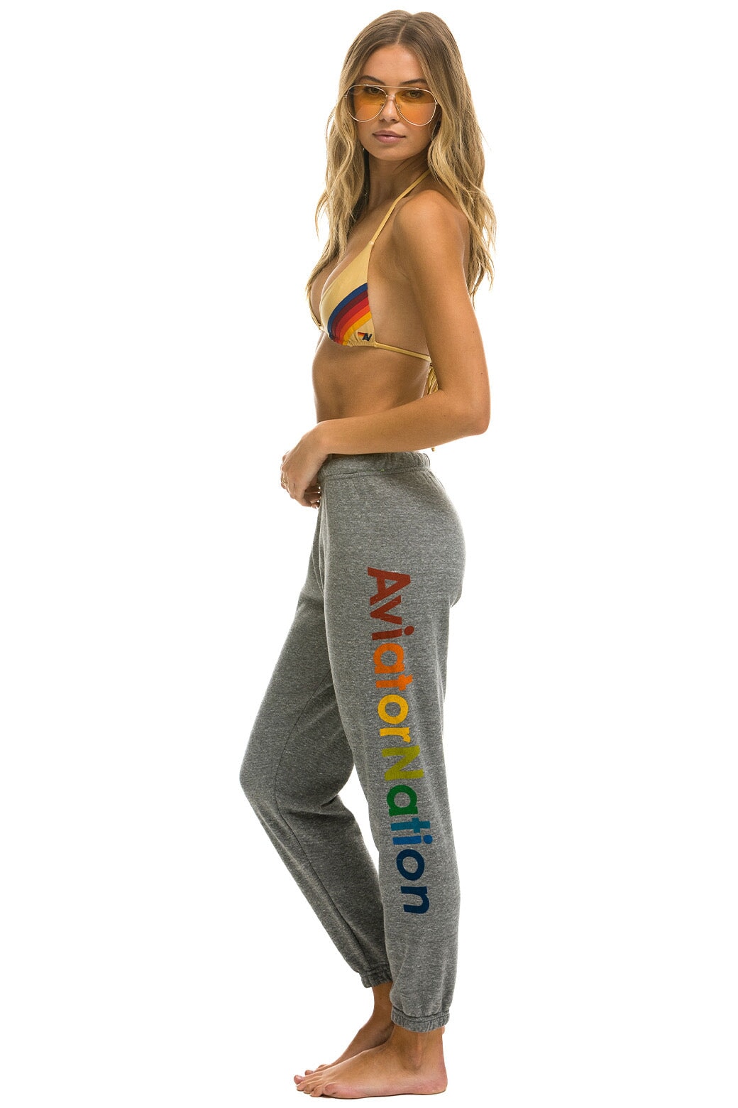 AVIATOR NATION MILL VALLEY SWEATPANTS - HEATHER GREY - Image 2