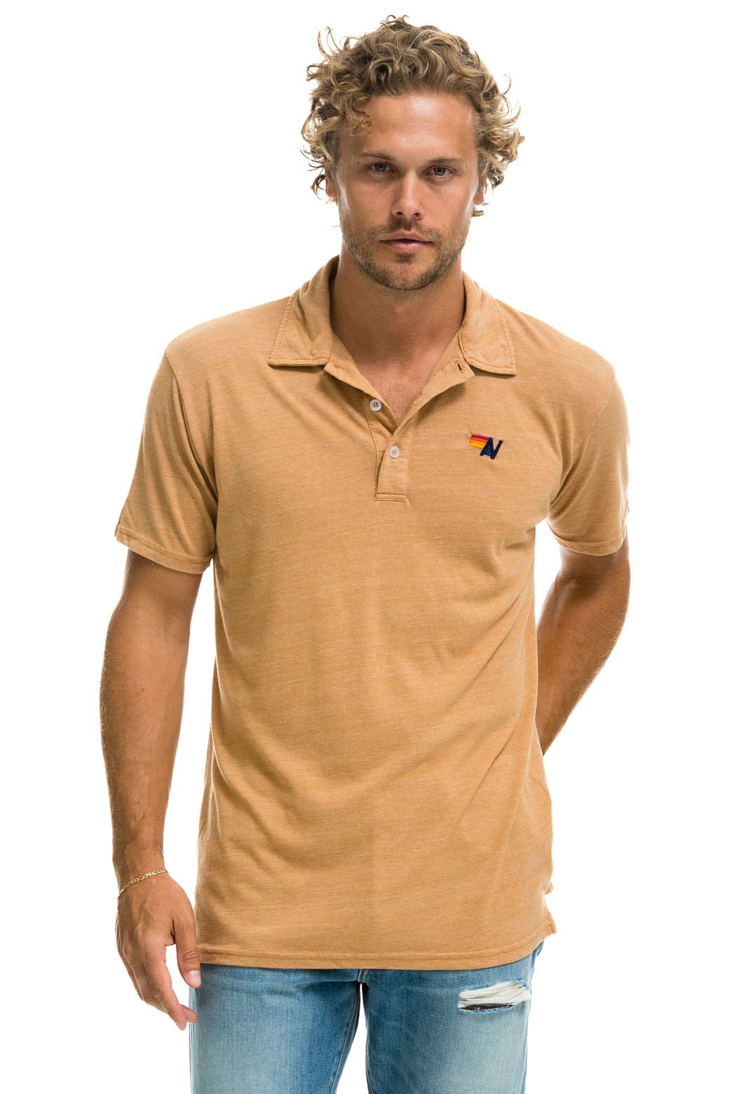 AVIATOR NATION POLO - KHAKI - Image 2