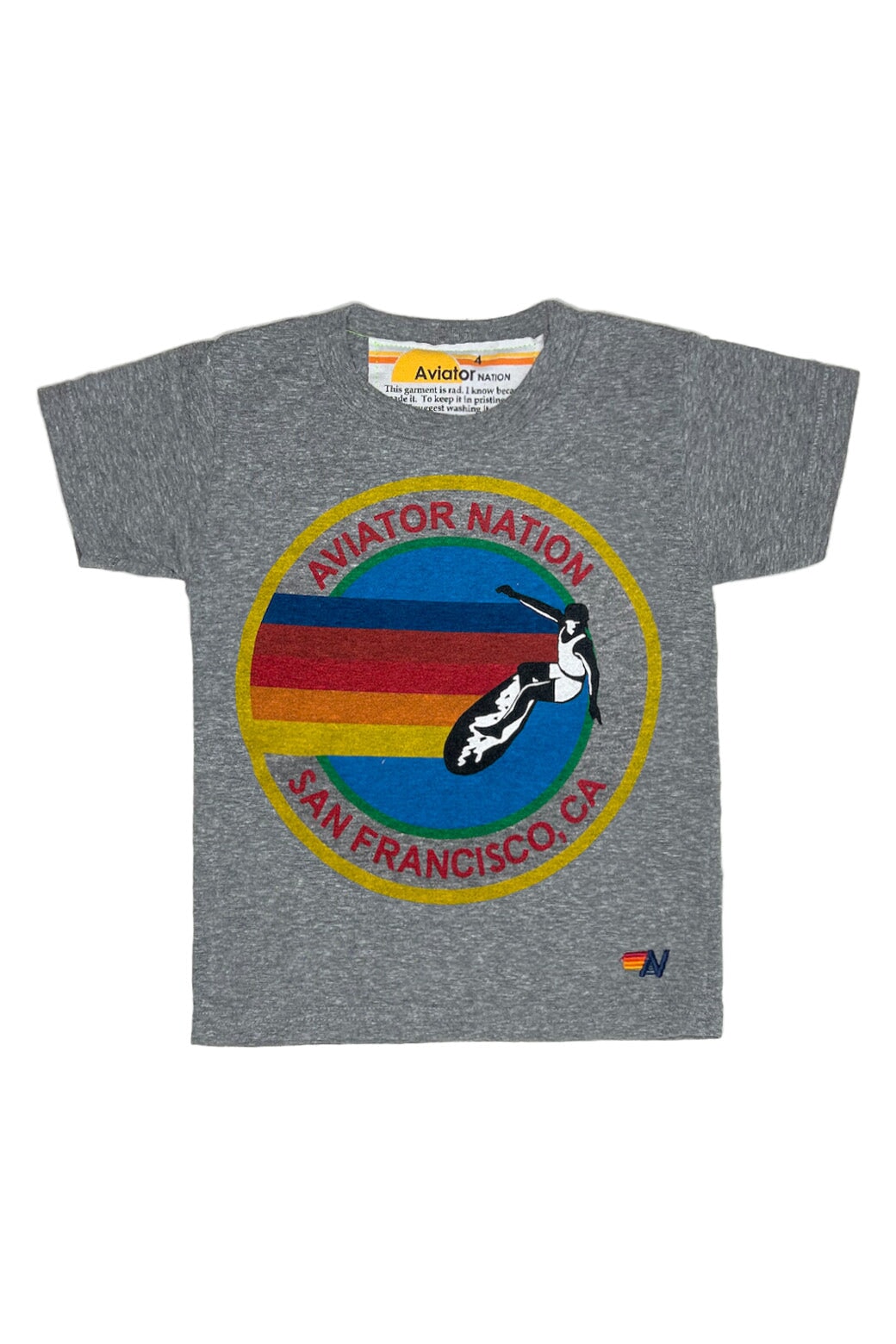 KID'S AVIATOR NATION SAN FRANCISCO TEE - HEATHER GREY
