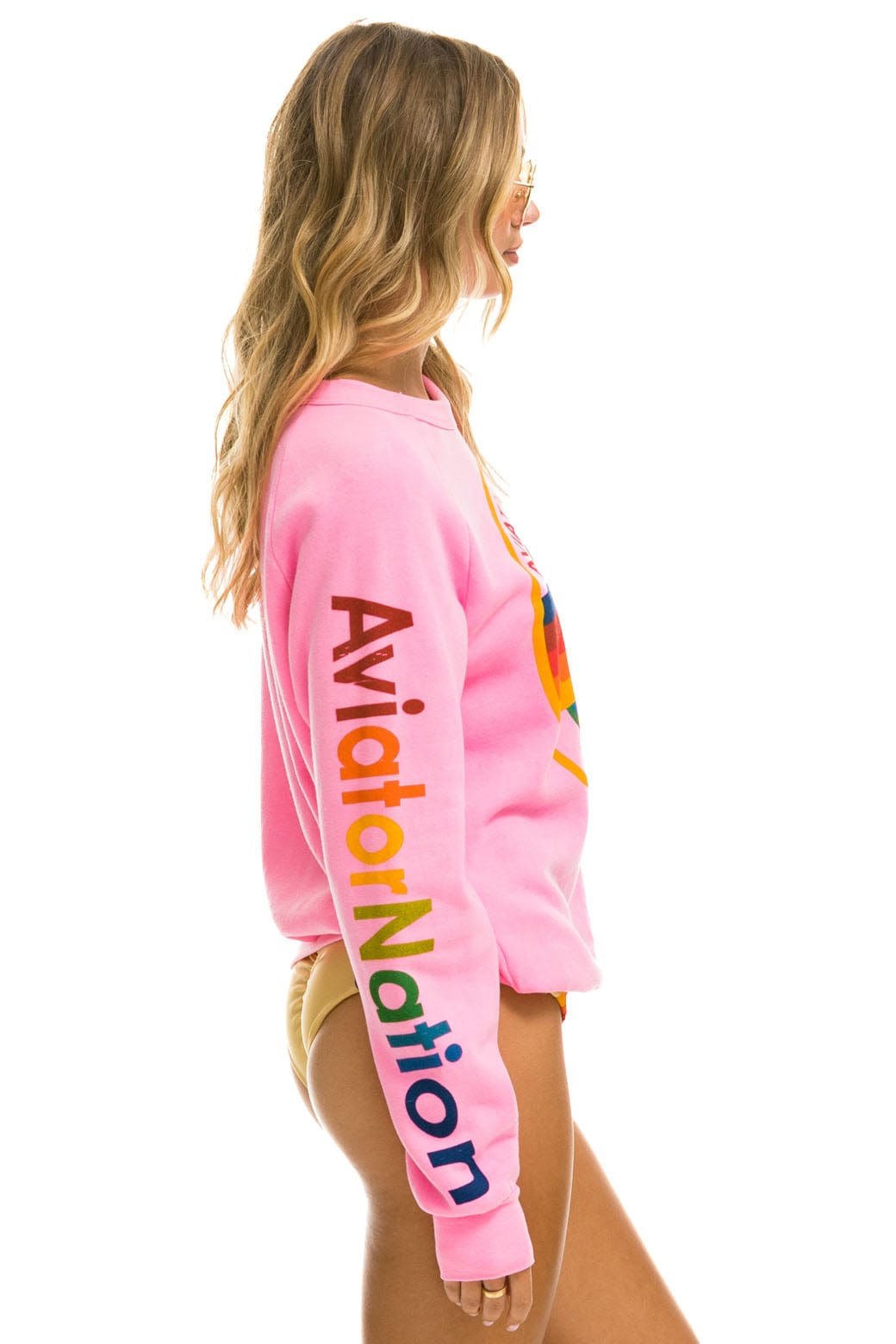 AVIATOR NATION SWEATSHIRT - NEON PINK - Image 4