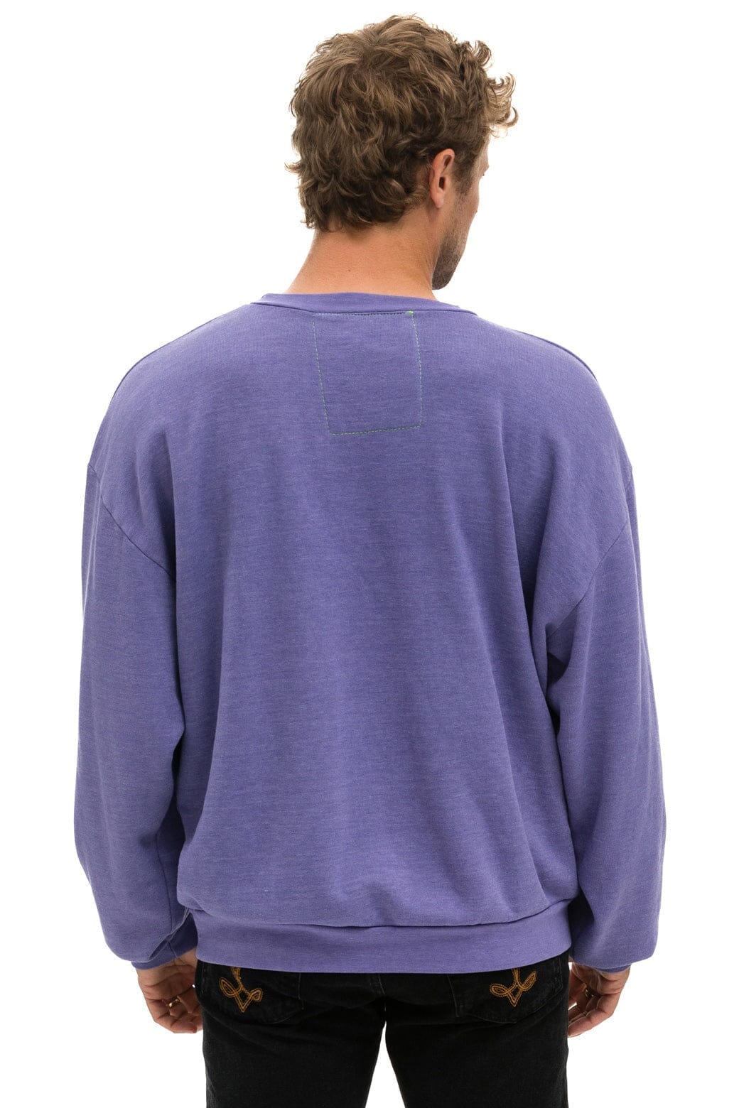 BOLT 2 RELAXED CREW SWEATSHIRT - LAVENDER // NEON PINK - Image 8