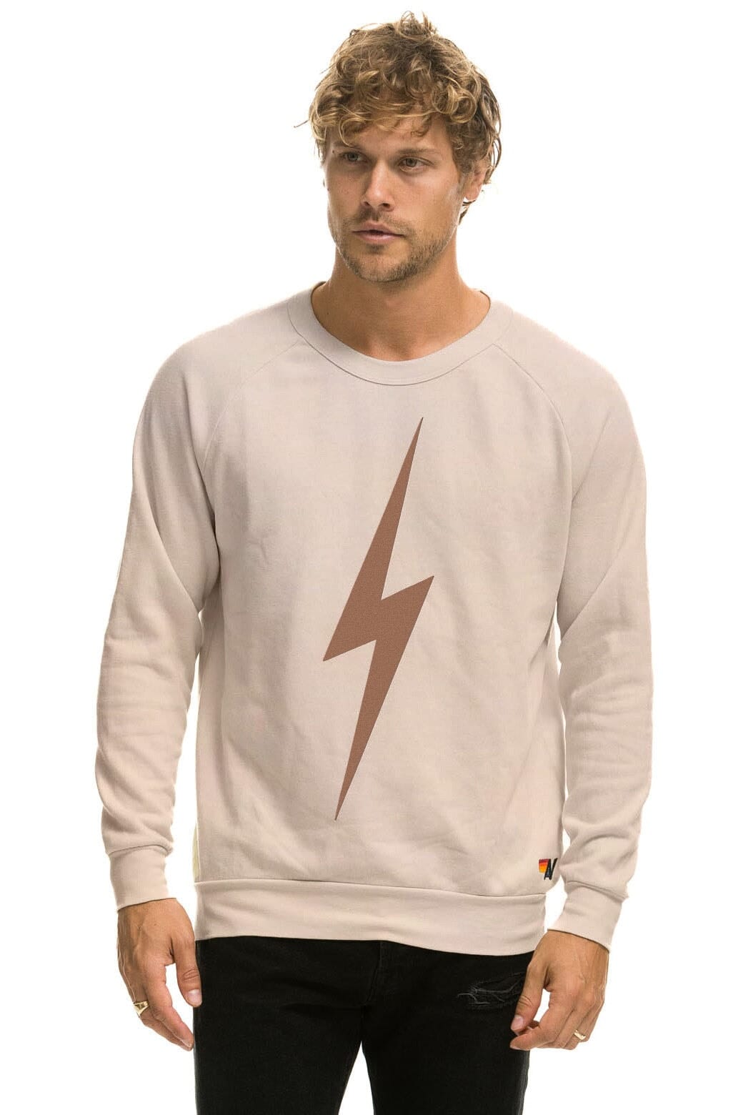 BOLT CREW SWEATSHIRT - SAND // MOCHA - Image 2