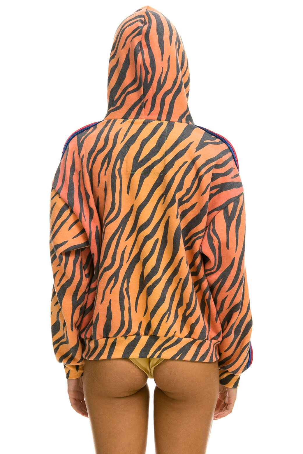 CLASSIC RELAXED PULLOVER HOODIE WITH ZIPPER POCKETS - TIGER - Image 9