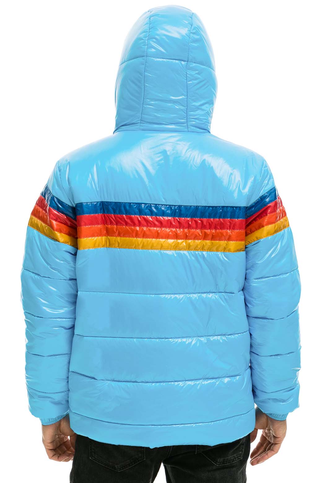 4 STRIPE LUXE TREKKER JACKET - GLOSSY SKY - Image 3