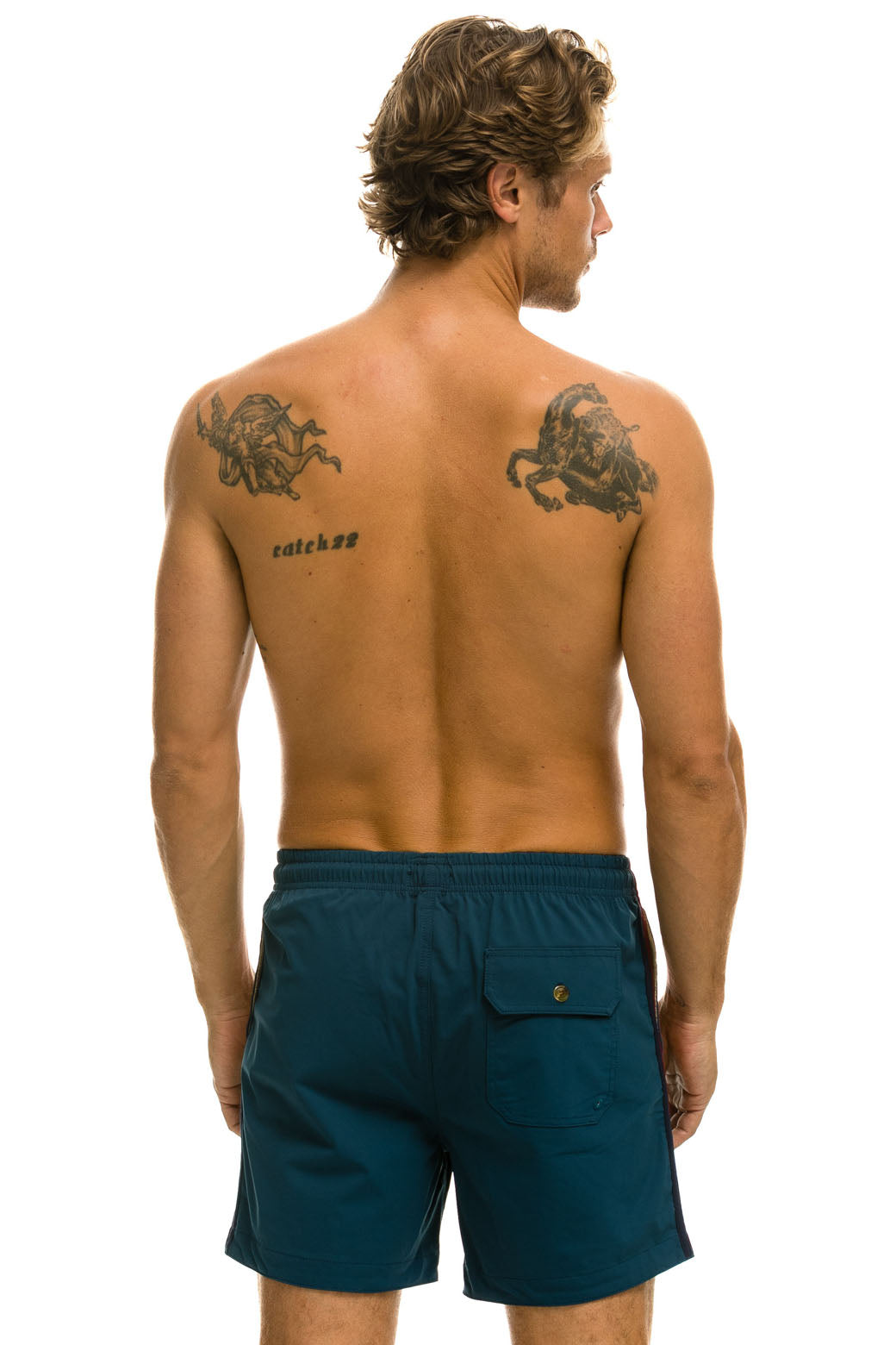 MEN'S 5 STRIPE FLEX SHORTS - DEEP OCEAN - Image 5