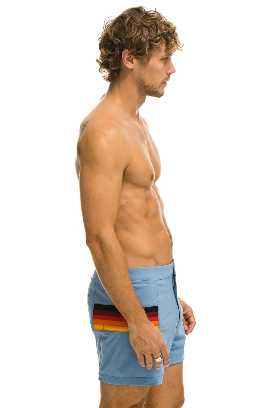 MEN'S HORIZONTAL 5 STRIPE FLEX SHORTS - ISLANDA - Image 3