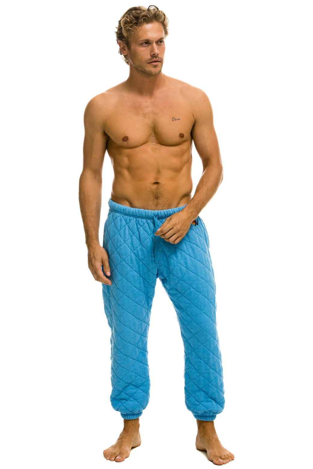 QUILTED SWEATPANTS - OCEAN - Image 5