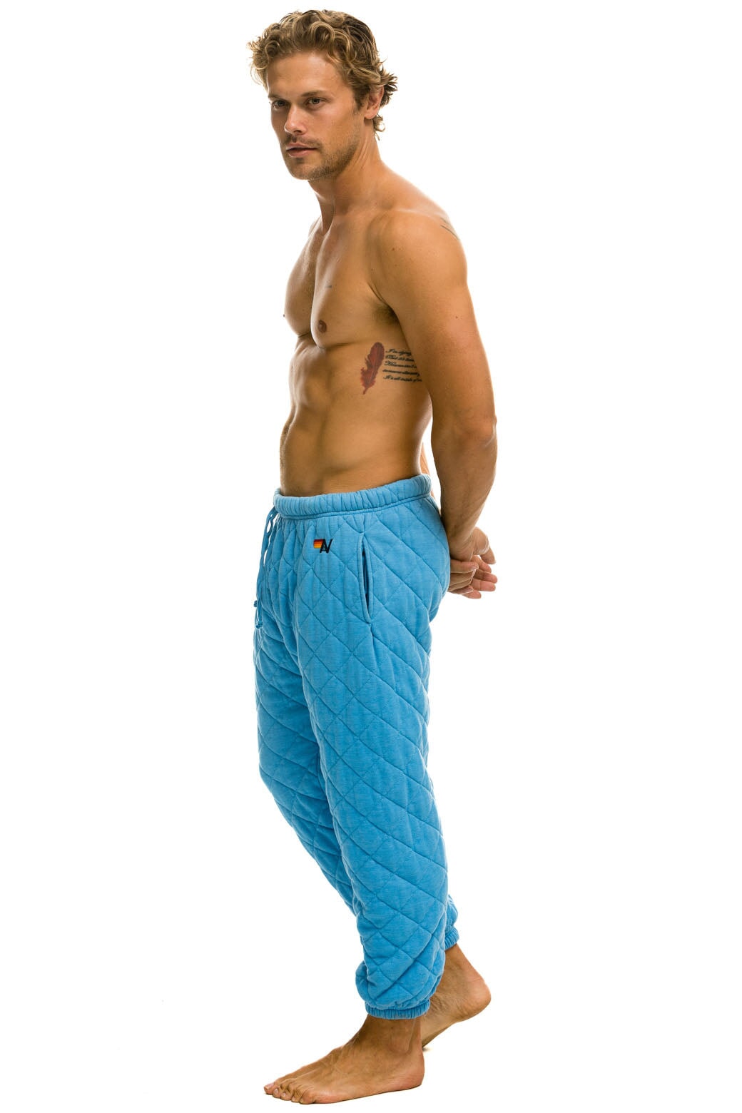 QUILTED SWEATPANTS - OCEAN - Image 2