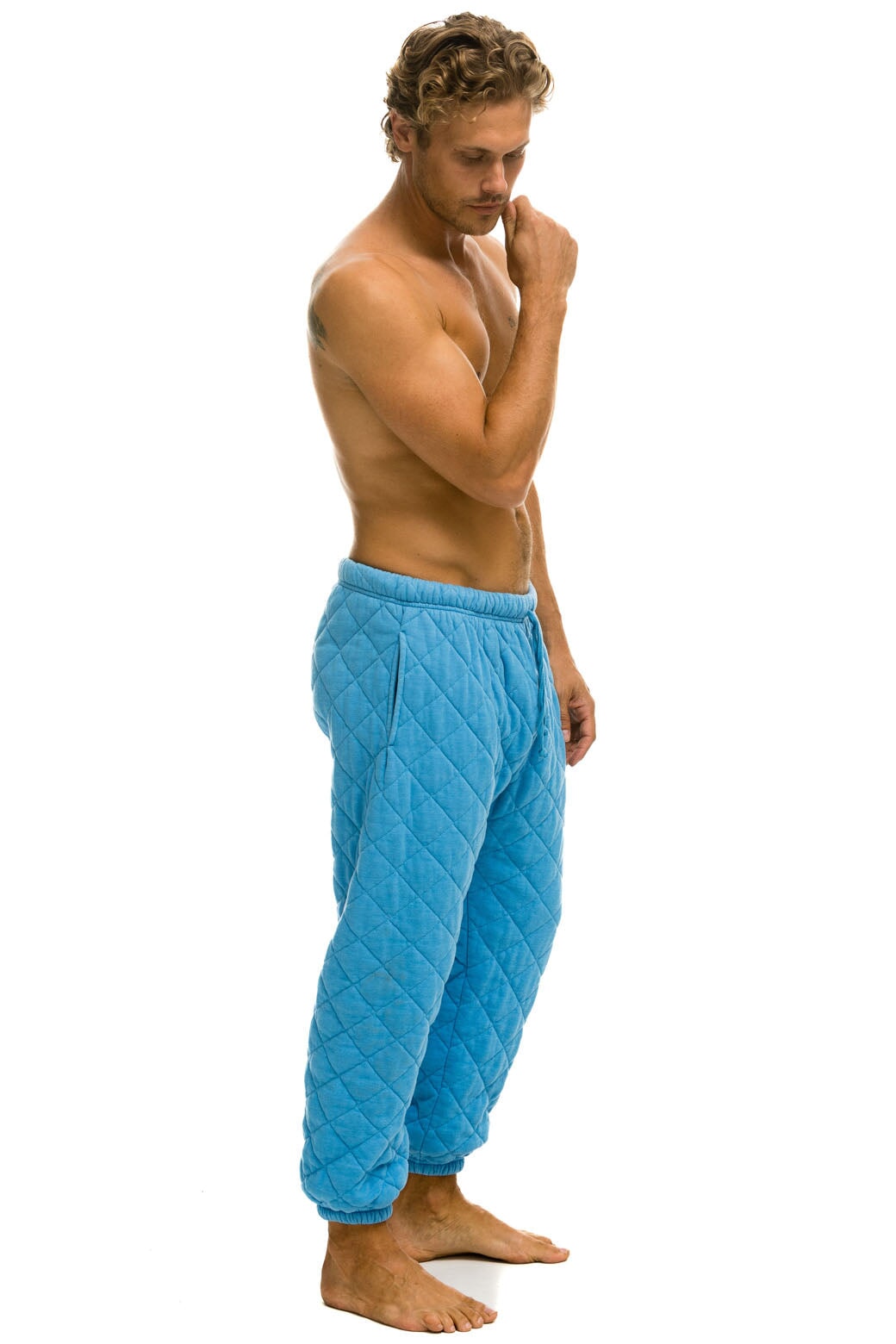 QUILTED SWEATPANTS - OCEAN - Image 3