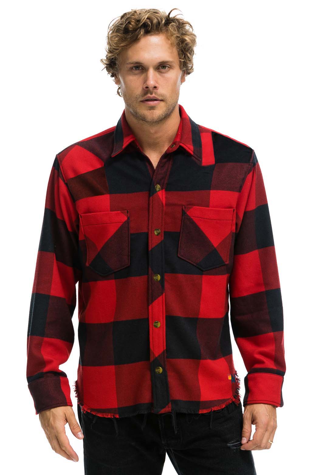 PLAID FLANNEL WESTERN SHIRT - BUFFALO PLAID - Image 2