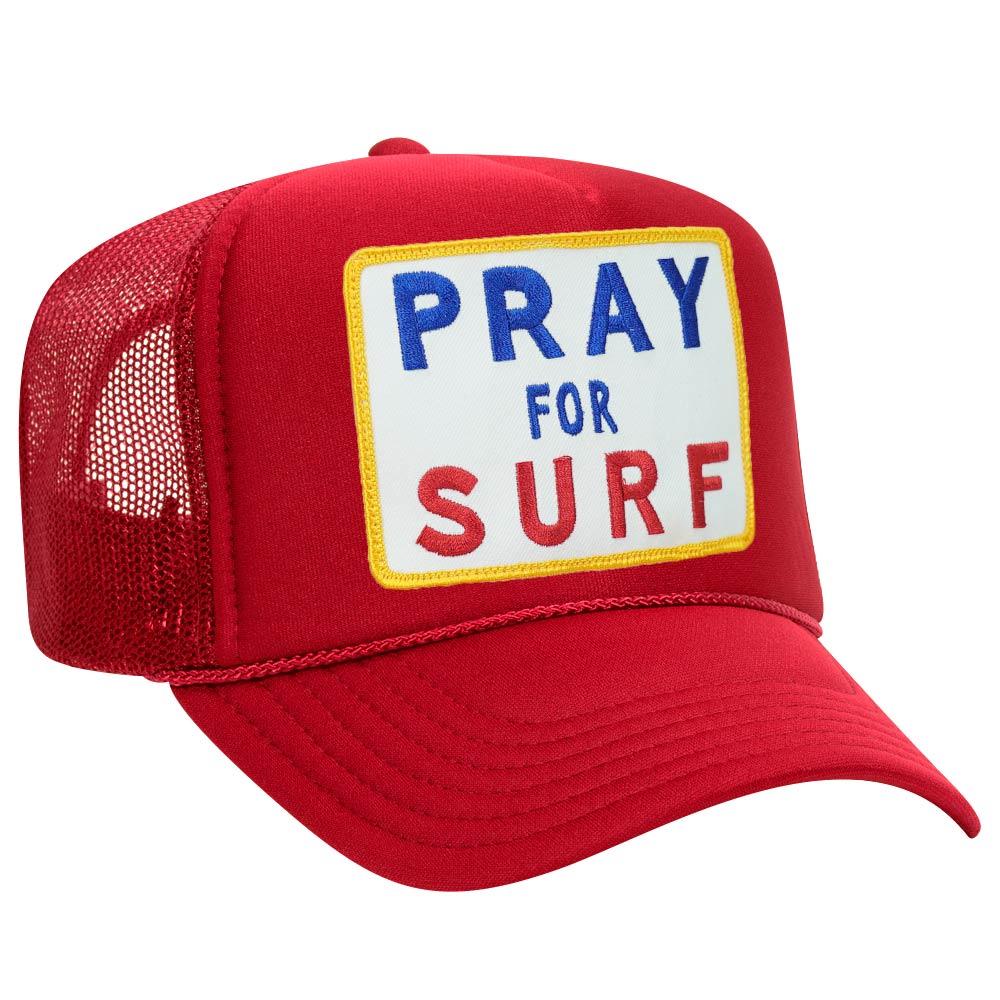 PRAY FOR SURF VINTAGE TRUCKER HAT - Image 3