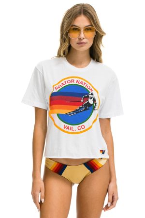 SIGNATURE VAIL BOYFRIEND TEE - WHITE