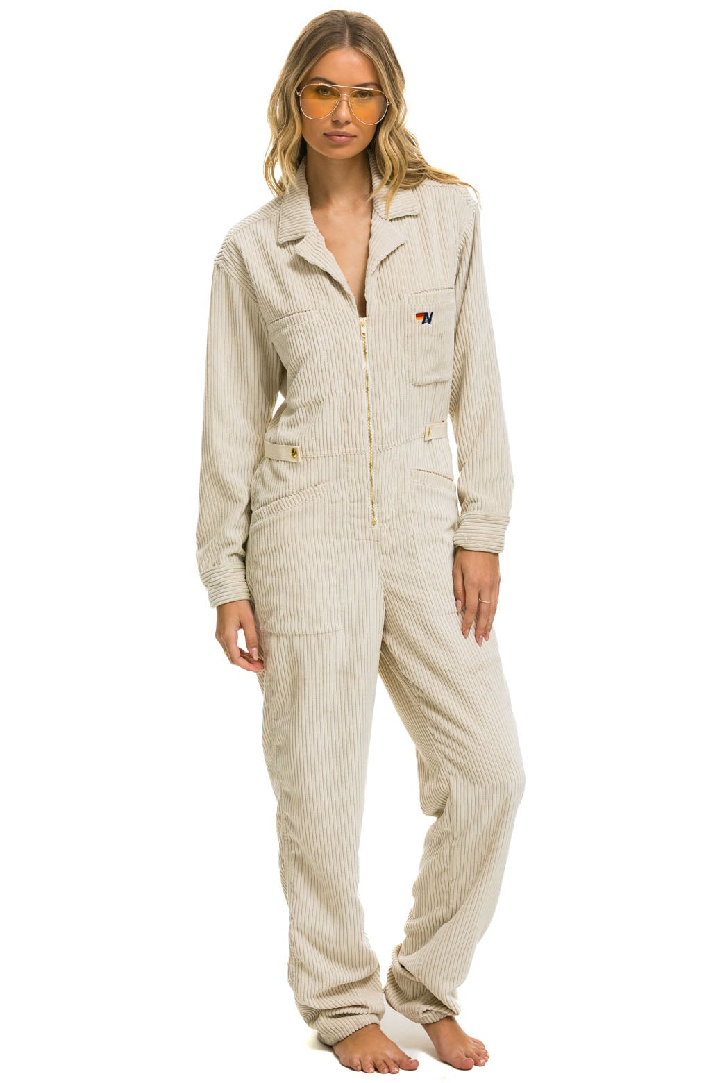 UNISEX CORDUROY FLIGHT SUIT - VINTAGE WHITE - Image 5