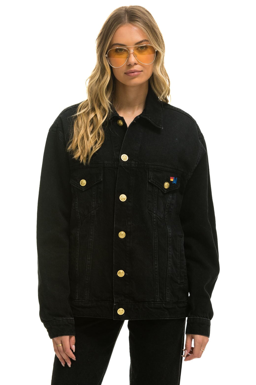 LOCALS ONLY OVERSIZED CONCERT DENIM JACKET - VINTAGE BLACK - Image 5