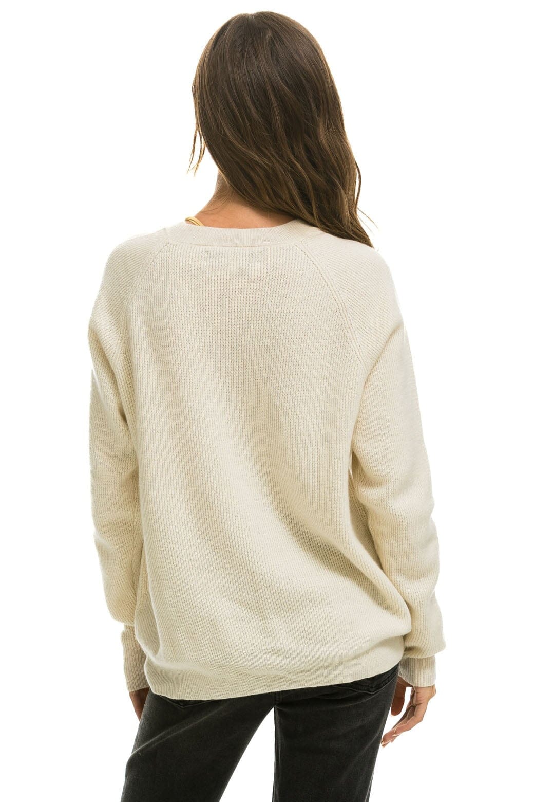 VINTAGE CABIN 2 UNISEX CASHMERE SWEATER - VINTAGE WHITE - Image 6