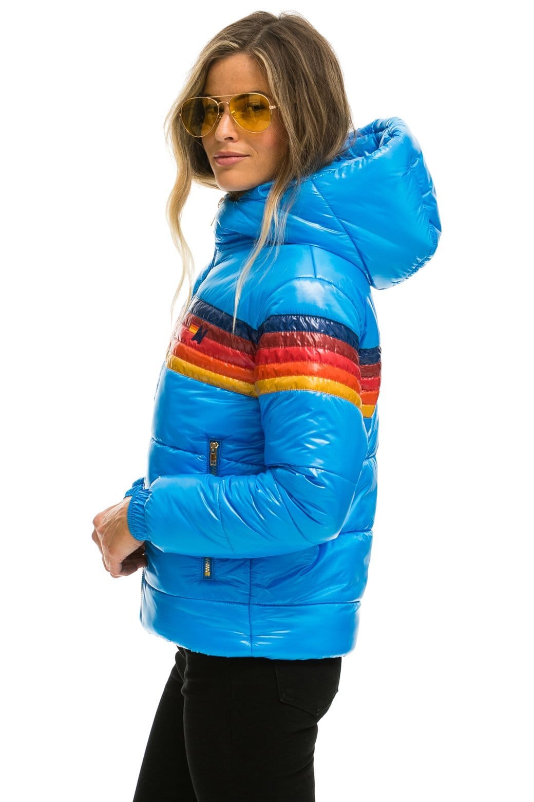 5 STRIPE TREKKER JACKET - GLOSSY BLUE - Image 5