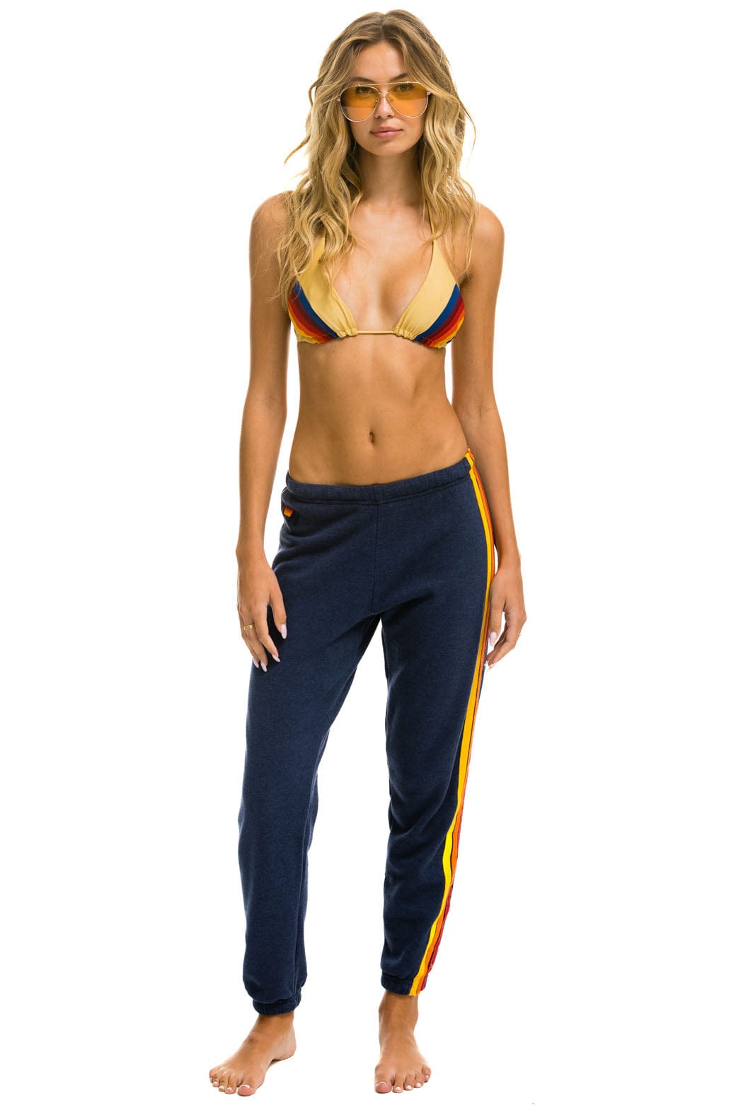 5 STRIPE SWEATPANTS - NAVY - Image 3