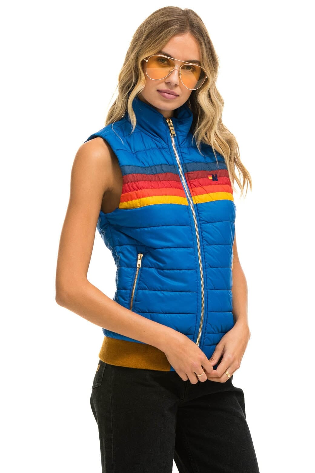 WOMEN'S 5 STRIPE VEST - SNORKEL BLUE - Image 2