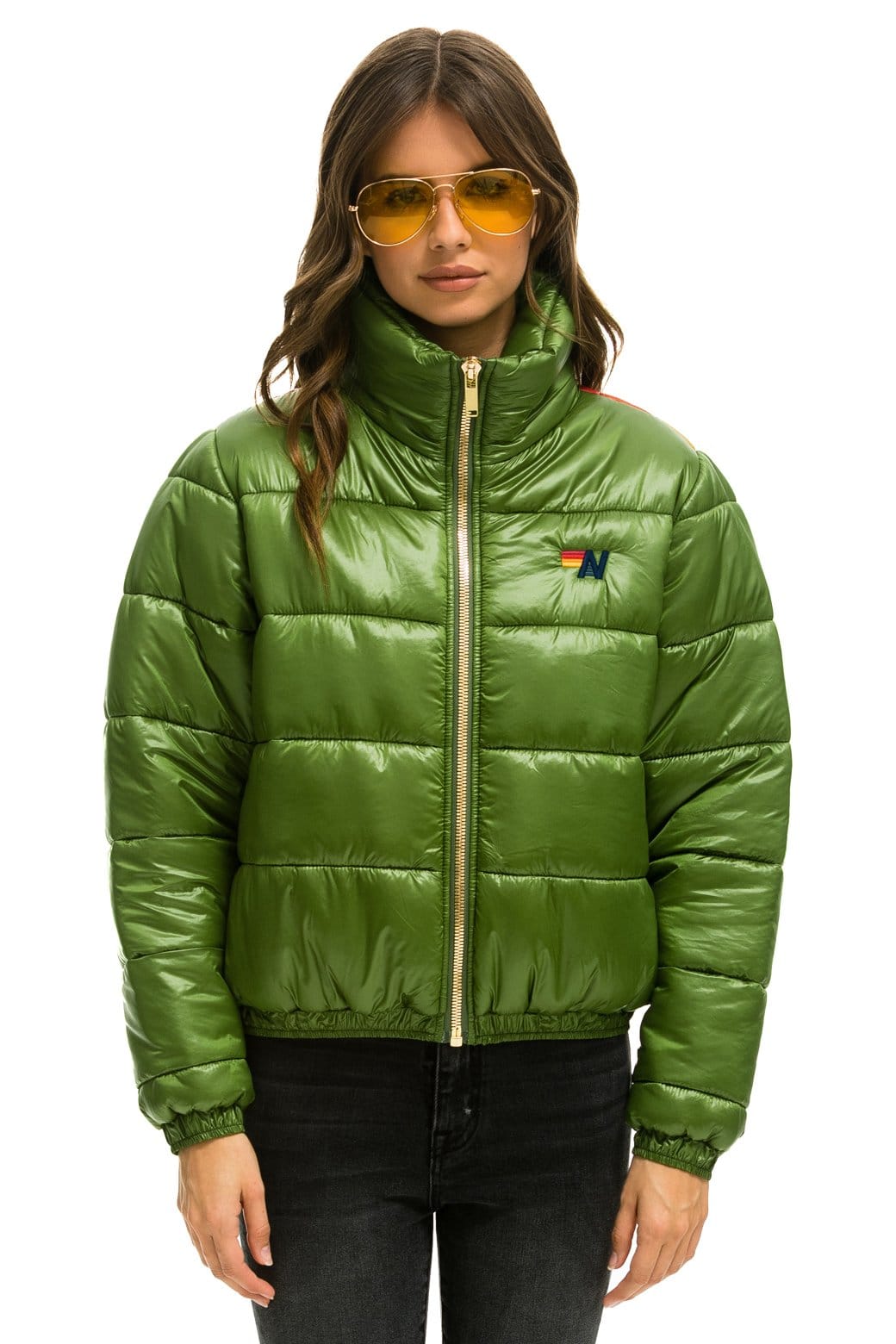 SUNBURST APRES PUFFER JACKET - GLOSSY GARDEN GREEN - Image 2