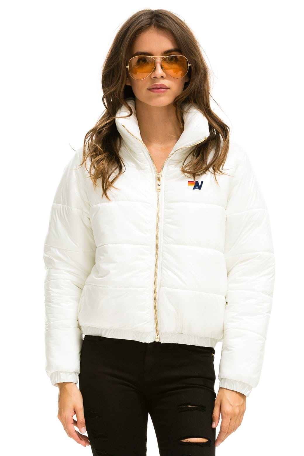 SUNBURST APRES PUFFER JACKET - GLOSSY WHITE - Image 6