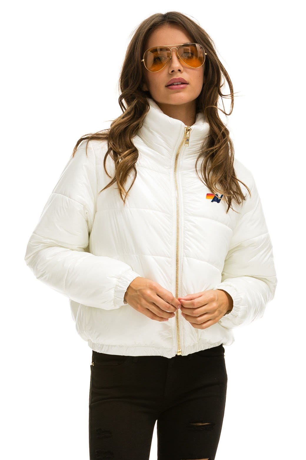 SUNBURST APRES PUFFER JACKET - GLOSSY WHITE - Image 4