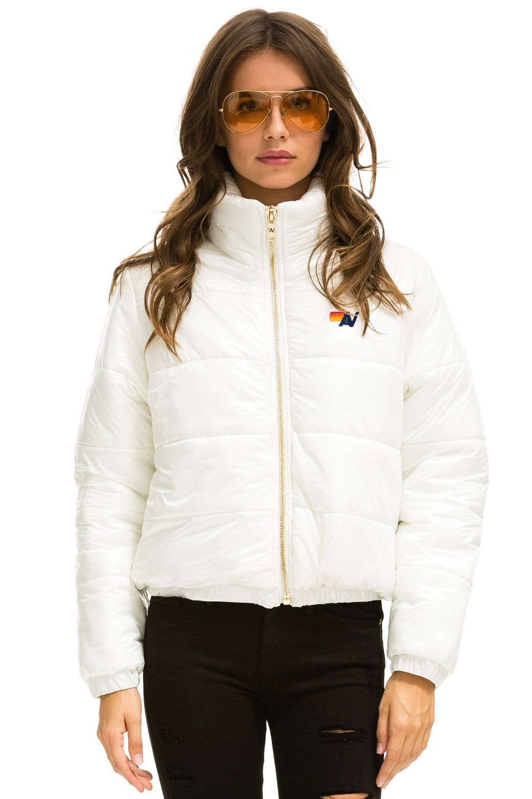 SUNBURST APRES PUFFER JACKET - GLOSSY WHITE - Image 5
